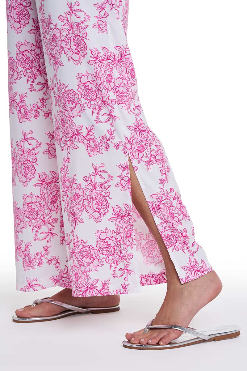 Petra | Women's Wide Leg Pant | Fuchsia Bouquet