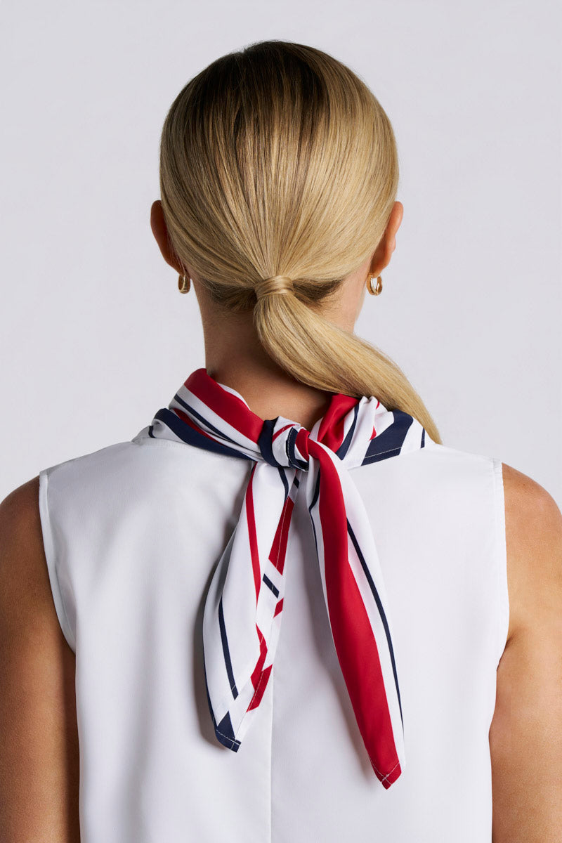 Unisex Grassi Sun Bandana | Navy Multicolor Liberty Stripe