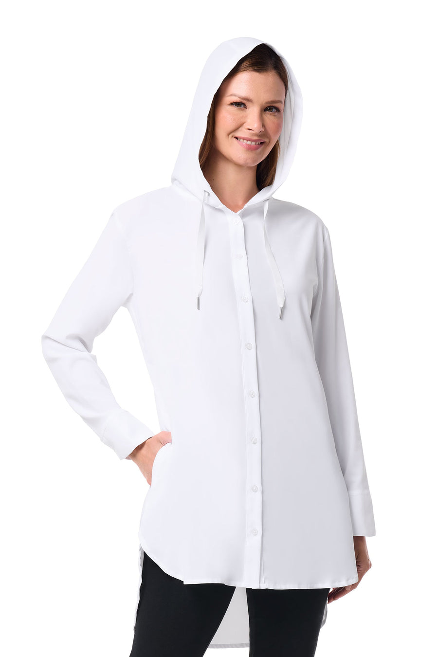 Palma | Women's Aire Beach Long Sleeve Shirt | White