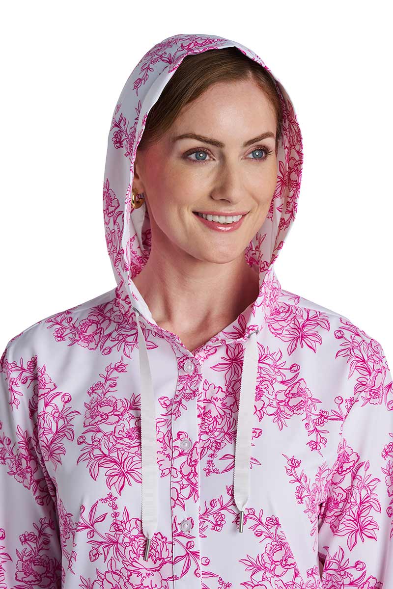 Palma | Women's Aire Beach Long Sleeve Shirt | Fuchsia Bouquet