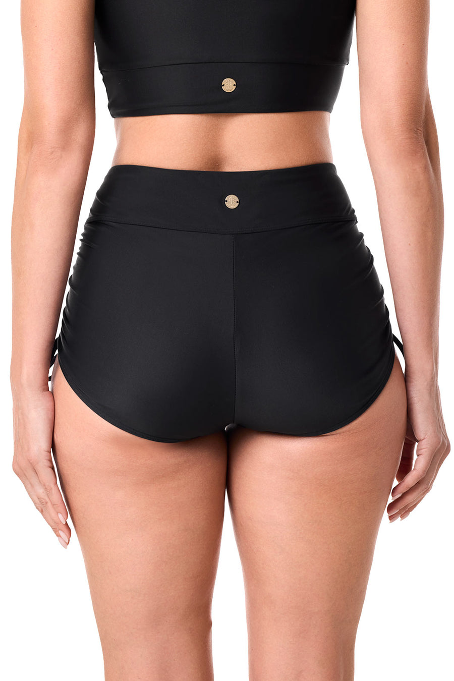 Bayshore | Women's Ruched Swim Shorts | Black