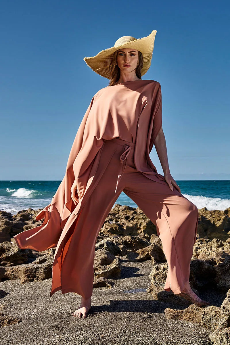 Hydra Sun Poncho | Mocha Mousse