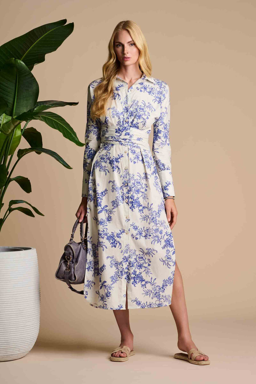 Captiva | The 2.0 Shirt Dress | Vanilla China Blue Damask