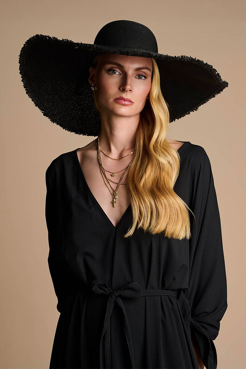 Montauk Large Brim Sun Hat | Black