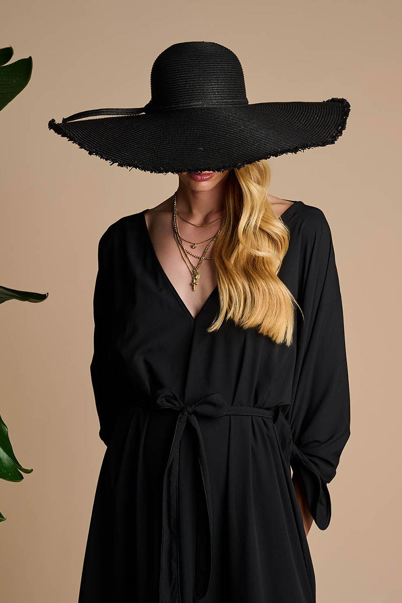 Montauk Large Brim Sun Hat | Black