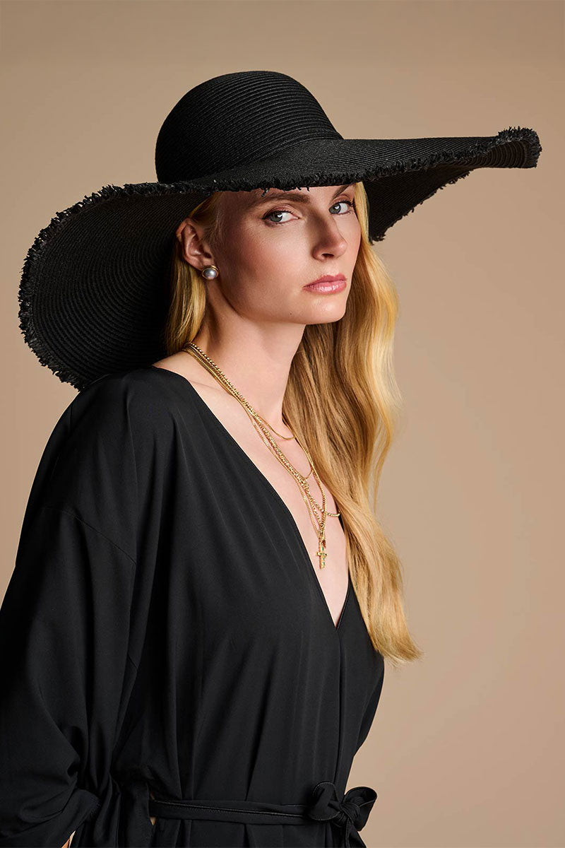 Montauk Large Brim Sun Hat | Black