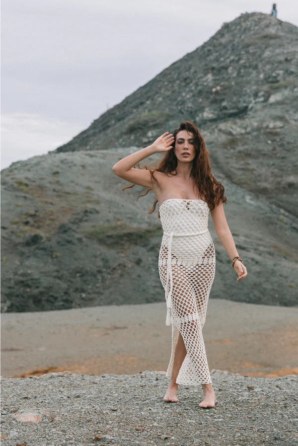 Elegant Oasis Ivory Dress