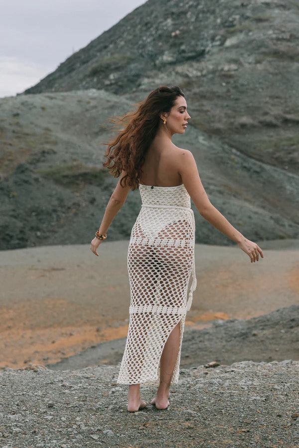 Elegant Oasis Ivory Dress