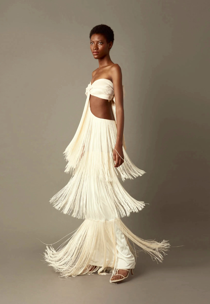 Falda Isabella Flores Beige