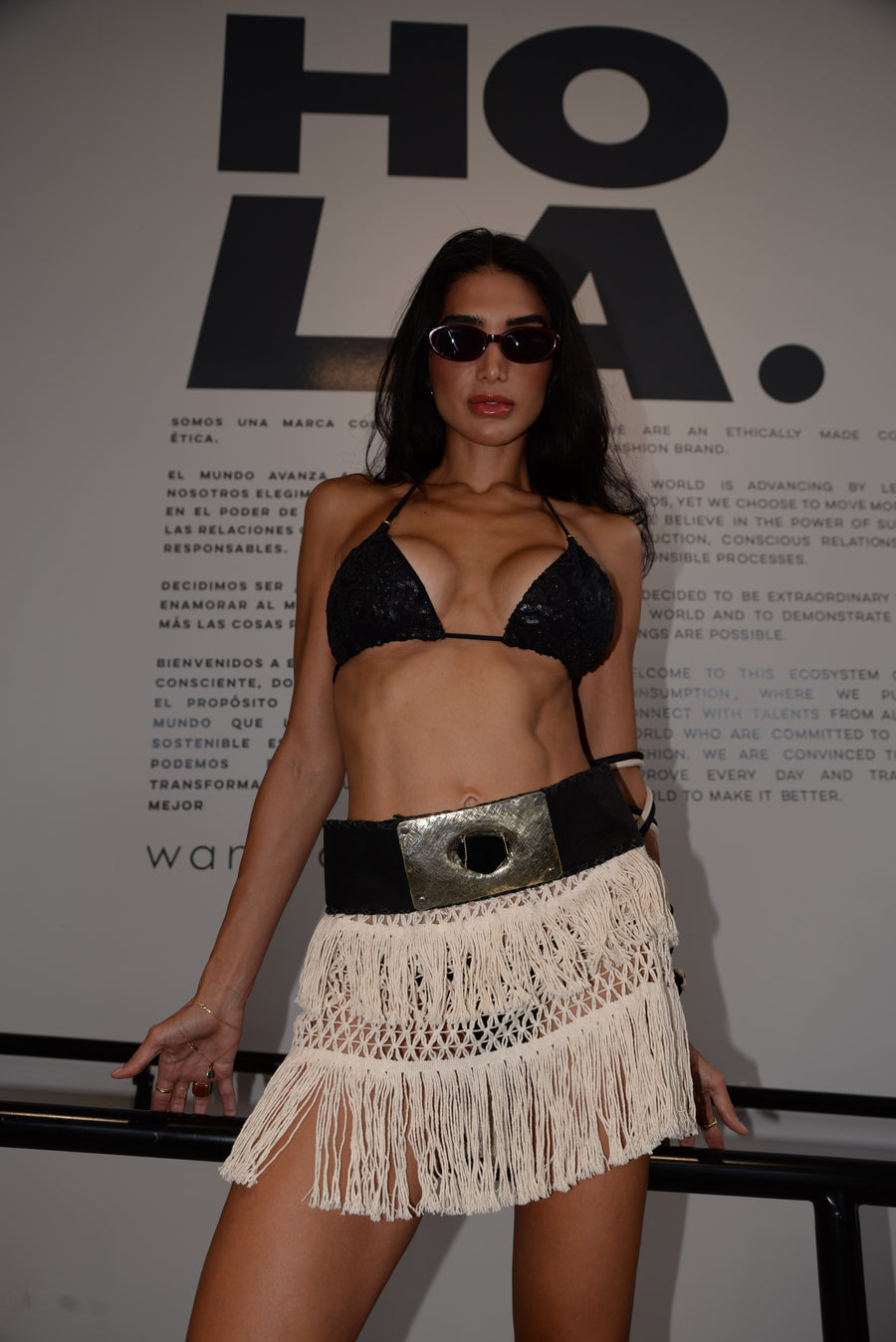 Tribal Mini Skirt Gold