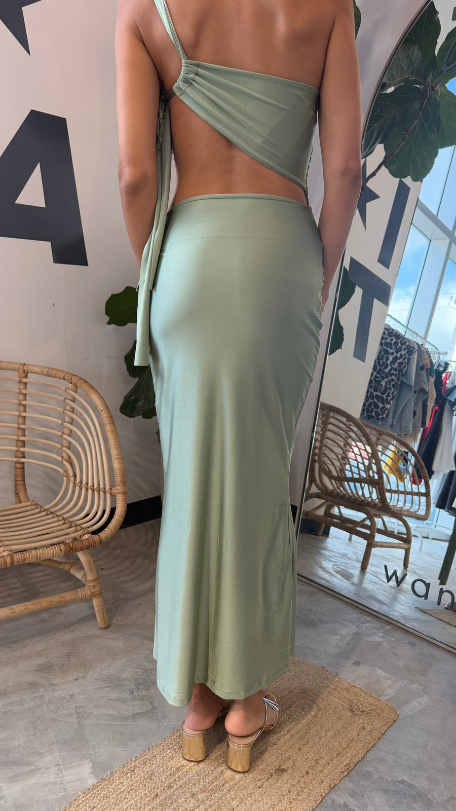 Luciana Dress Olive Green