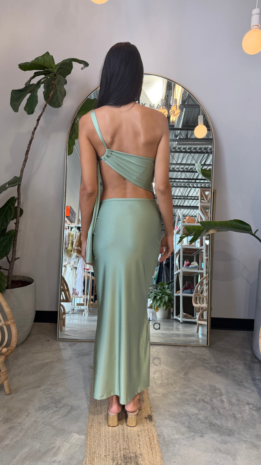 Luciana Dress Olive Green