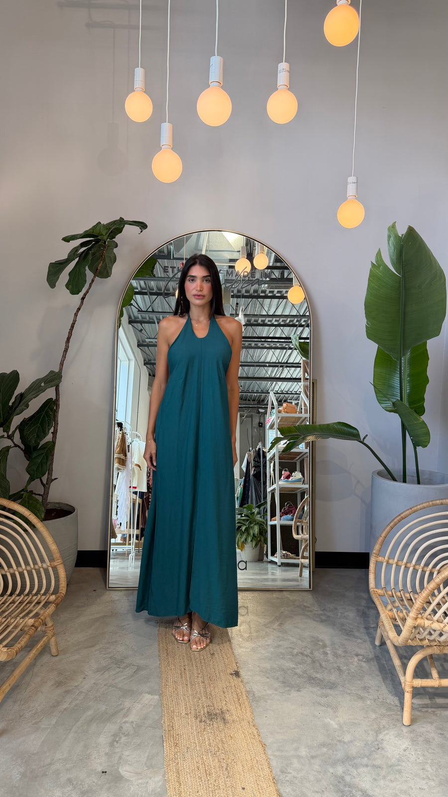Caribe Long Dress Green