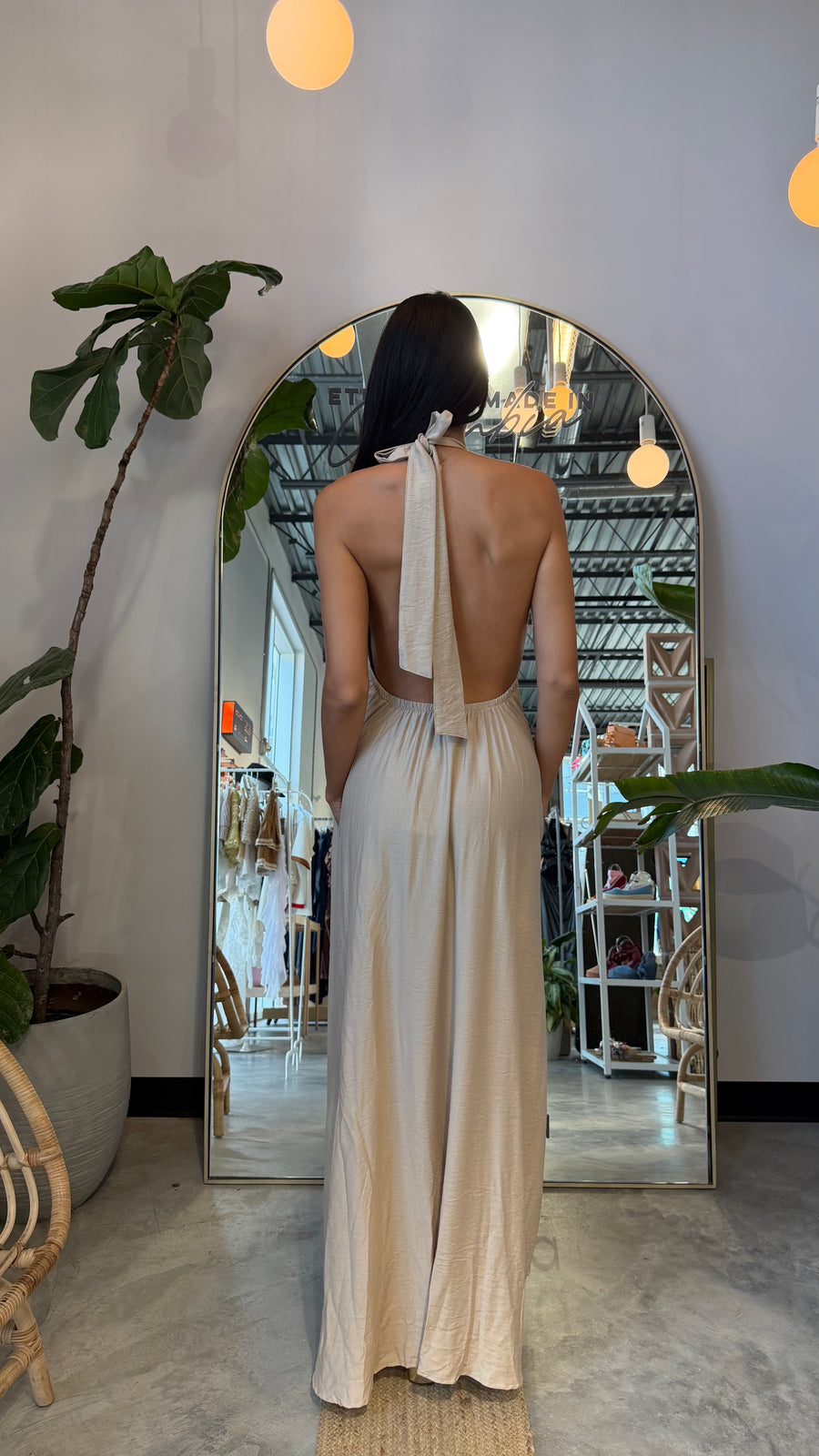 Caribe Long Dress Beige