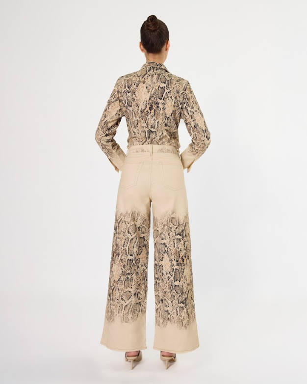JEAN WIDE LEG MID RISE