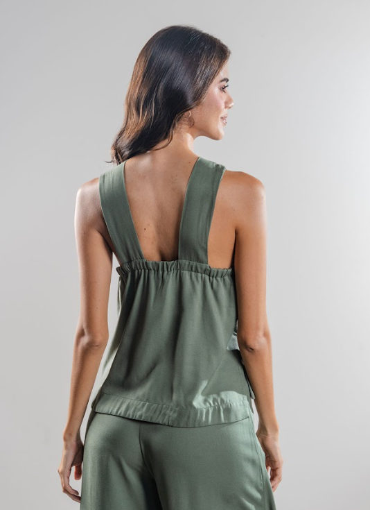 Vela Top Olive Green