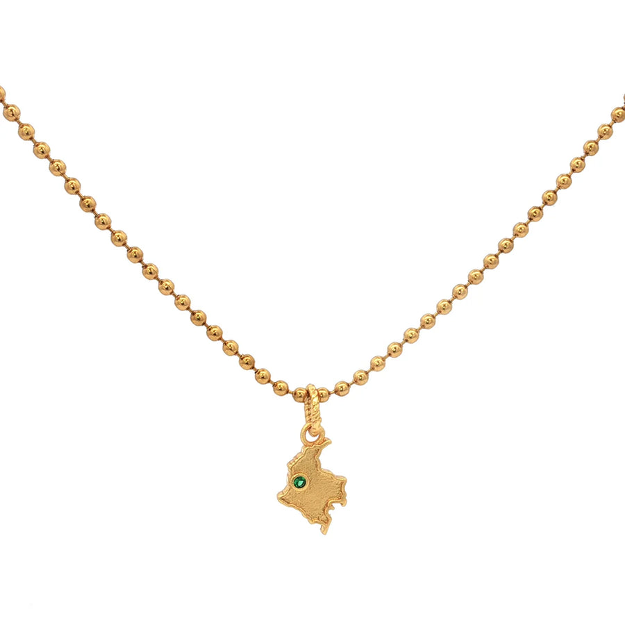 Map of Love Necklace Gold