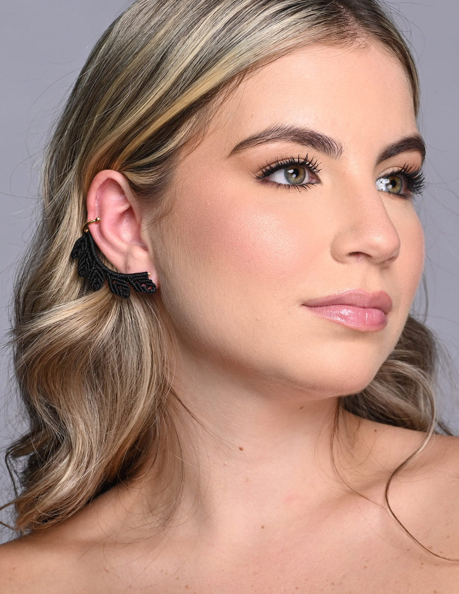 Regal Ear Cuff Black. Ear Cuff In Black