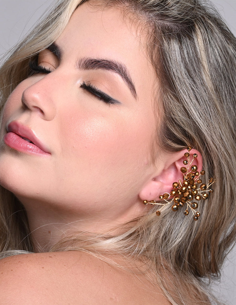 Glimmer Ear Cuff Brown. Ear Cuff In Brown