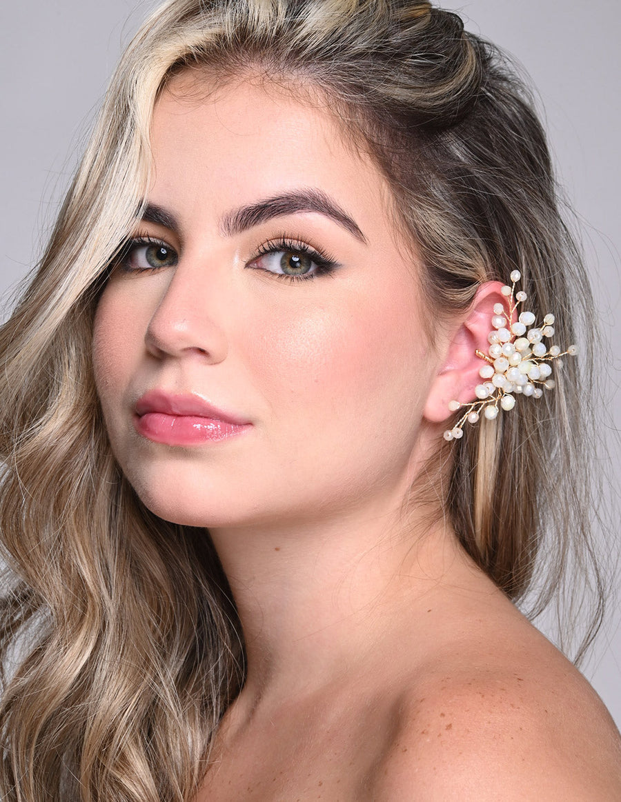 Glimmer Ear Cuff Ivory. Ear Cuff In Ivory