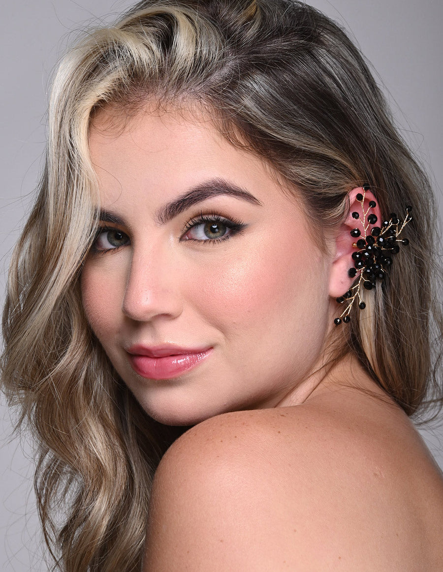 Glimmer Ear Cuff Black. Ear Cuff In Black