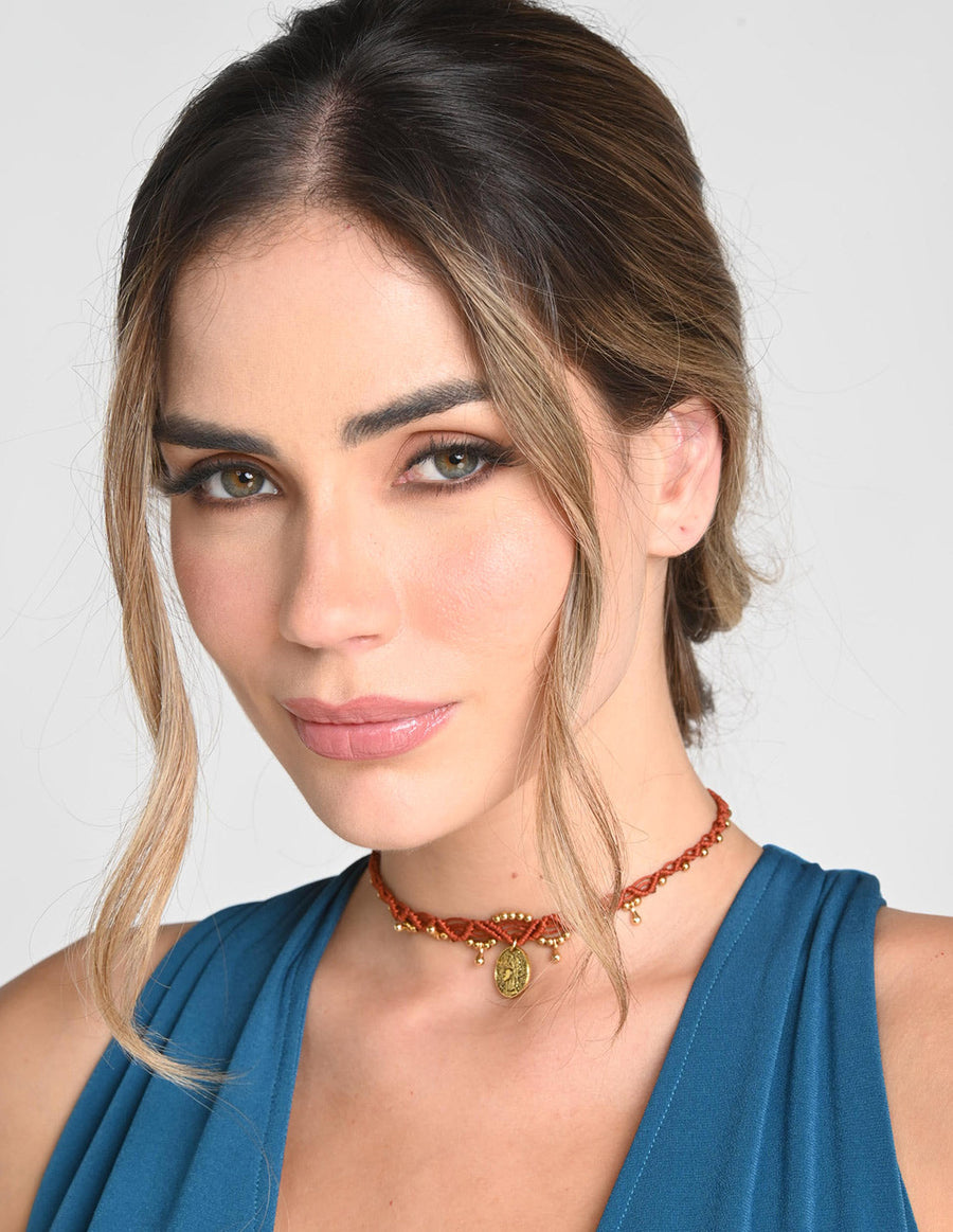 LΓa Choker Brown. Choker In Brown
