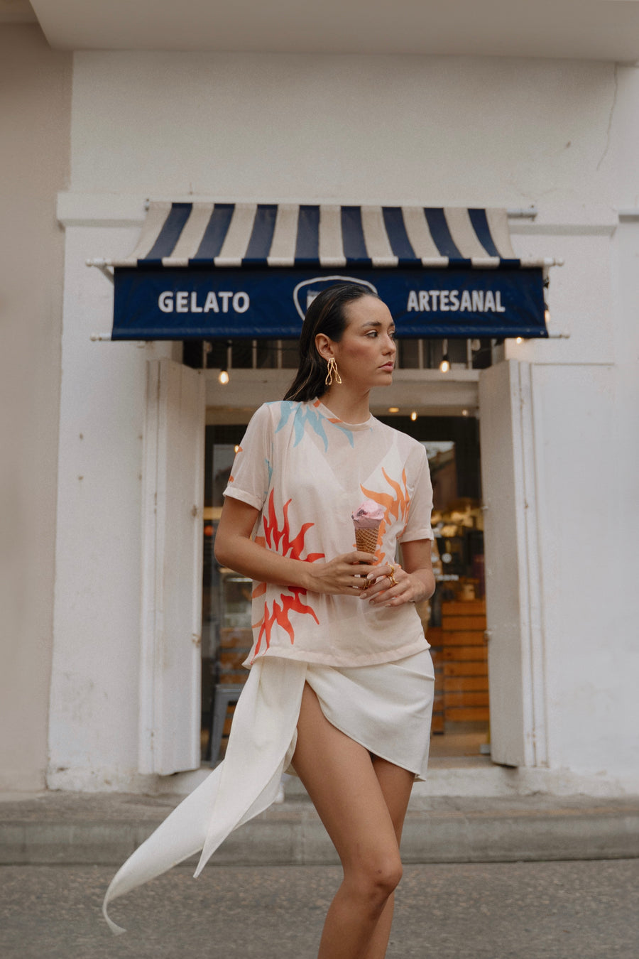 Mesh Sola Blouse