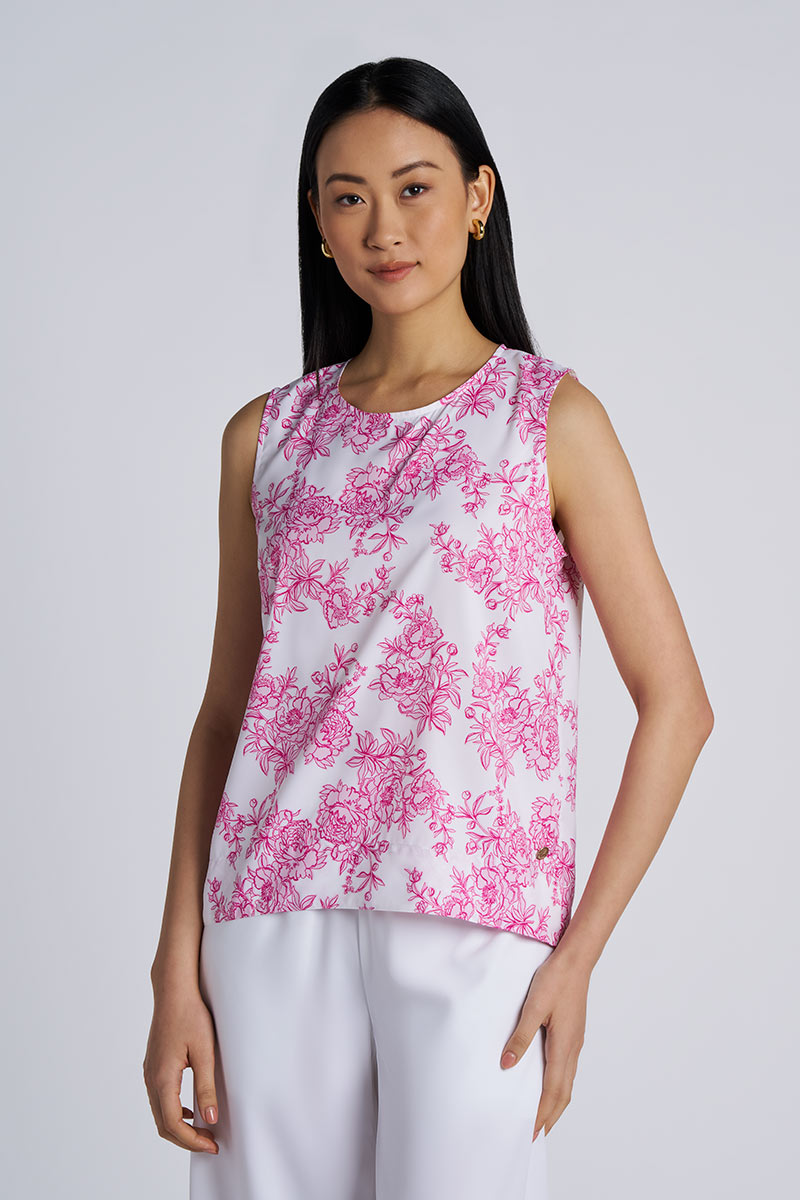 St. Tropez | Women's Swing Tank Top | Fuchsia Bouquet