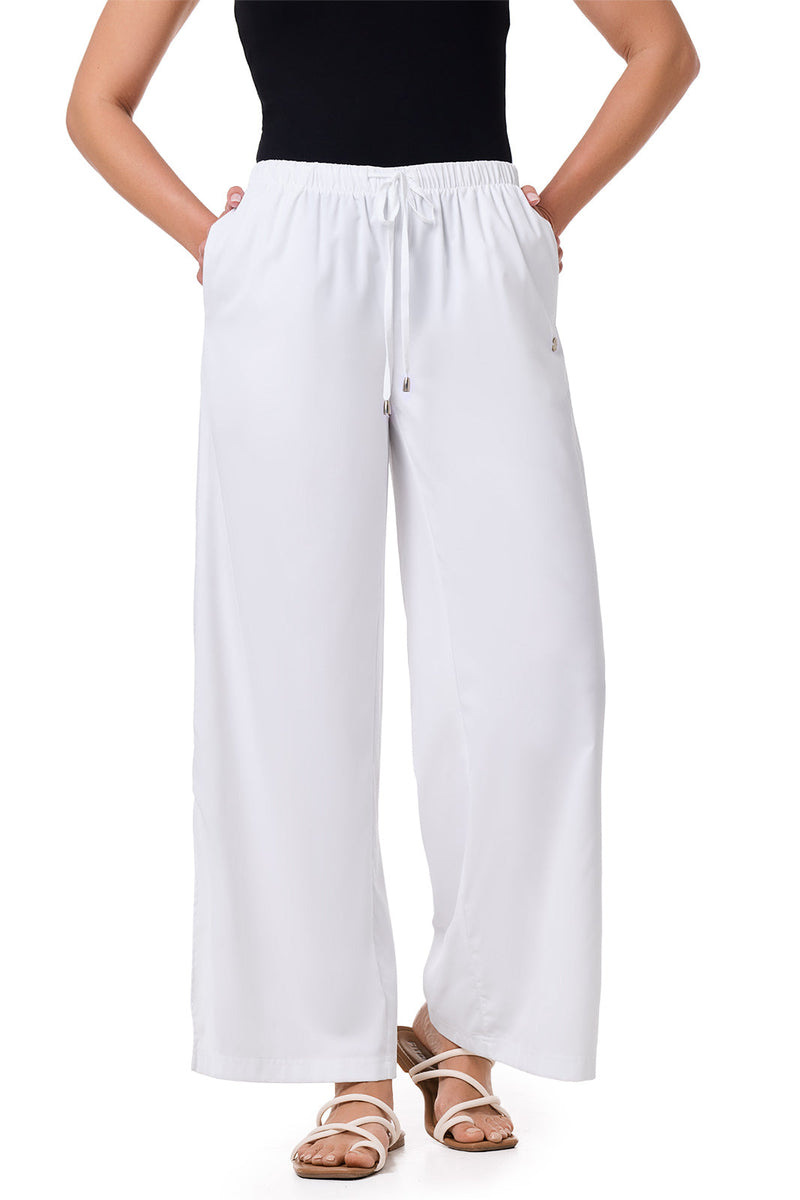 Petra | Women's Wide Leg Pant | White