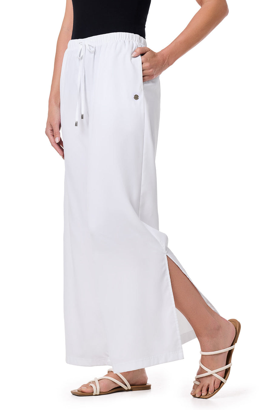 Petra | Women's Wide Leg Pant | White