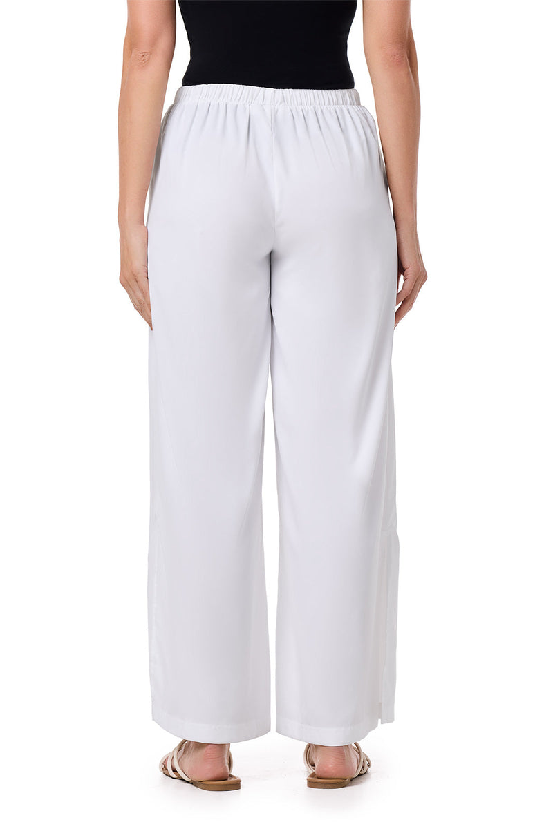 Petra | Women's Wide Leg Pant | White