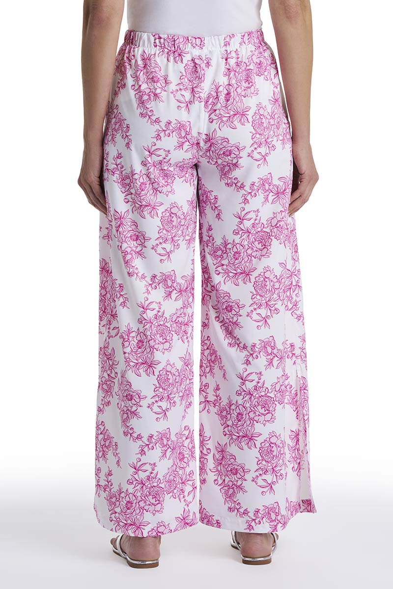 Petra | Women's Wide Leg Pant | Fuchsia Bouquet