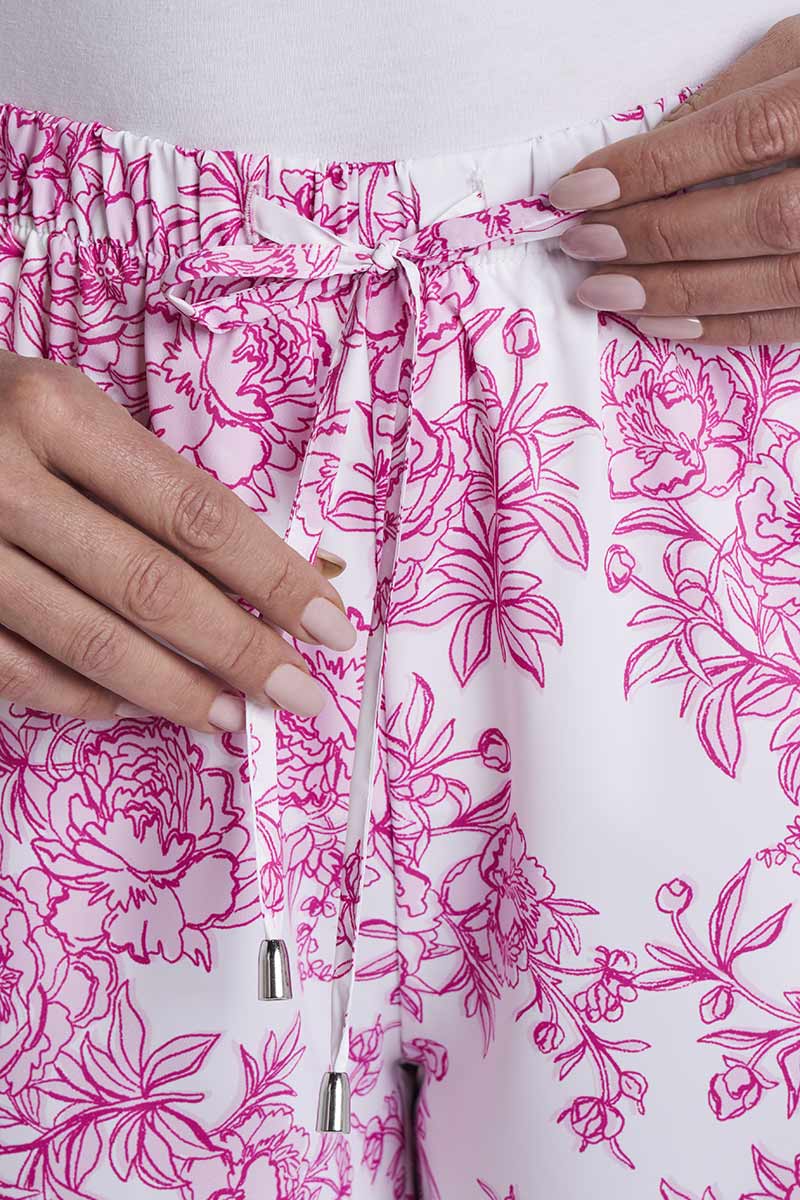 Petra | Women's Wide Leg Pant | Fuchsia Bouquet
