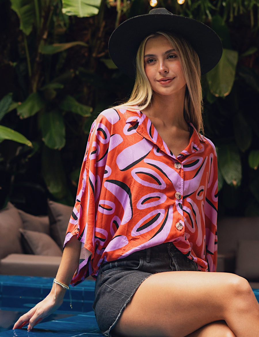 Beverly Printed Shirt Dress