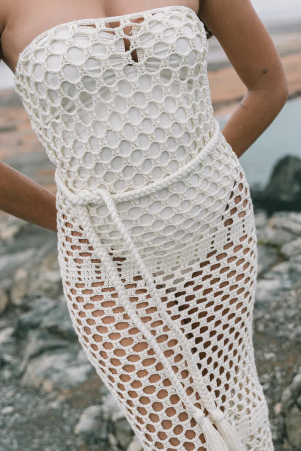 Elegant Oasis Ivory Dress