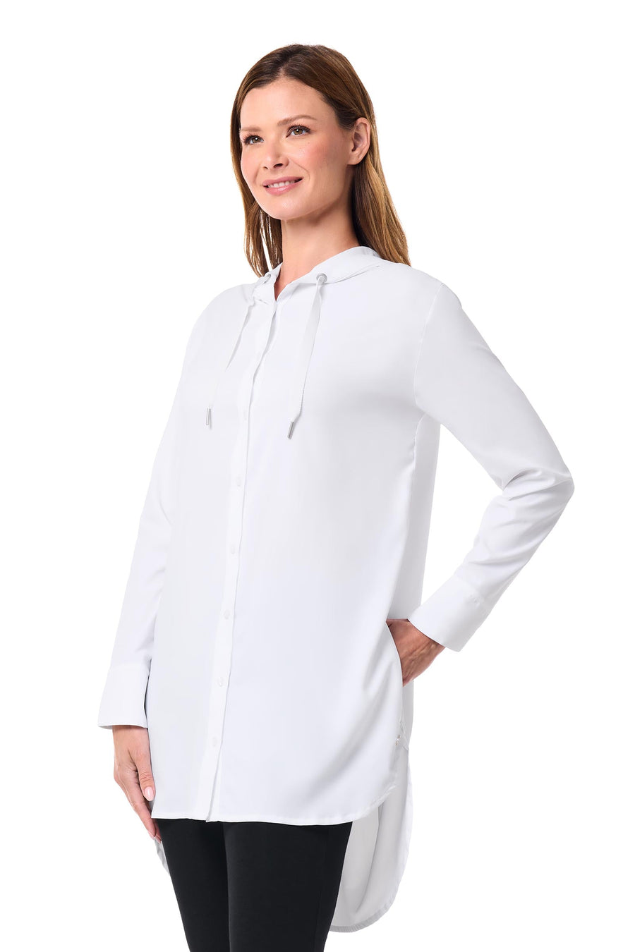 Palma | Women's Aire Beach Long Sleeve Shirt | White