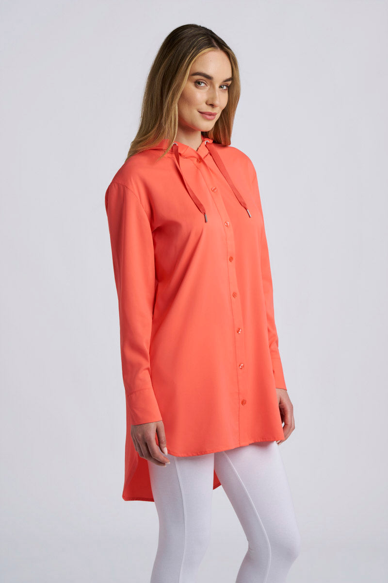 Palma | Women's Aire Beach Shirt | Coral Reef