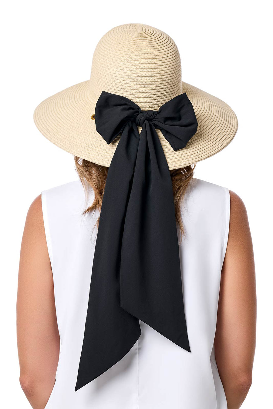 Women's Stella Fashion Hat with Scarves | Natural/Black/White