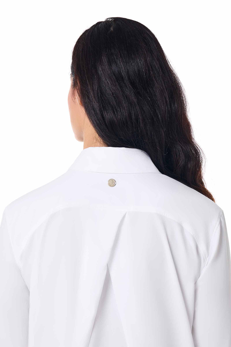 Koesta | Women's Cover-Up Pull Over Shirt with Pockets | White