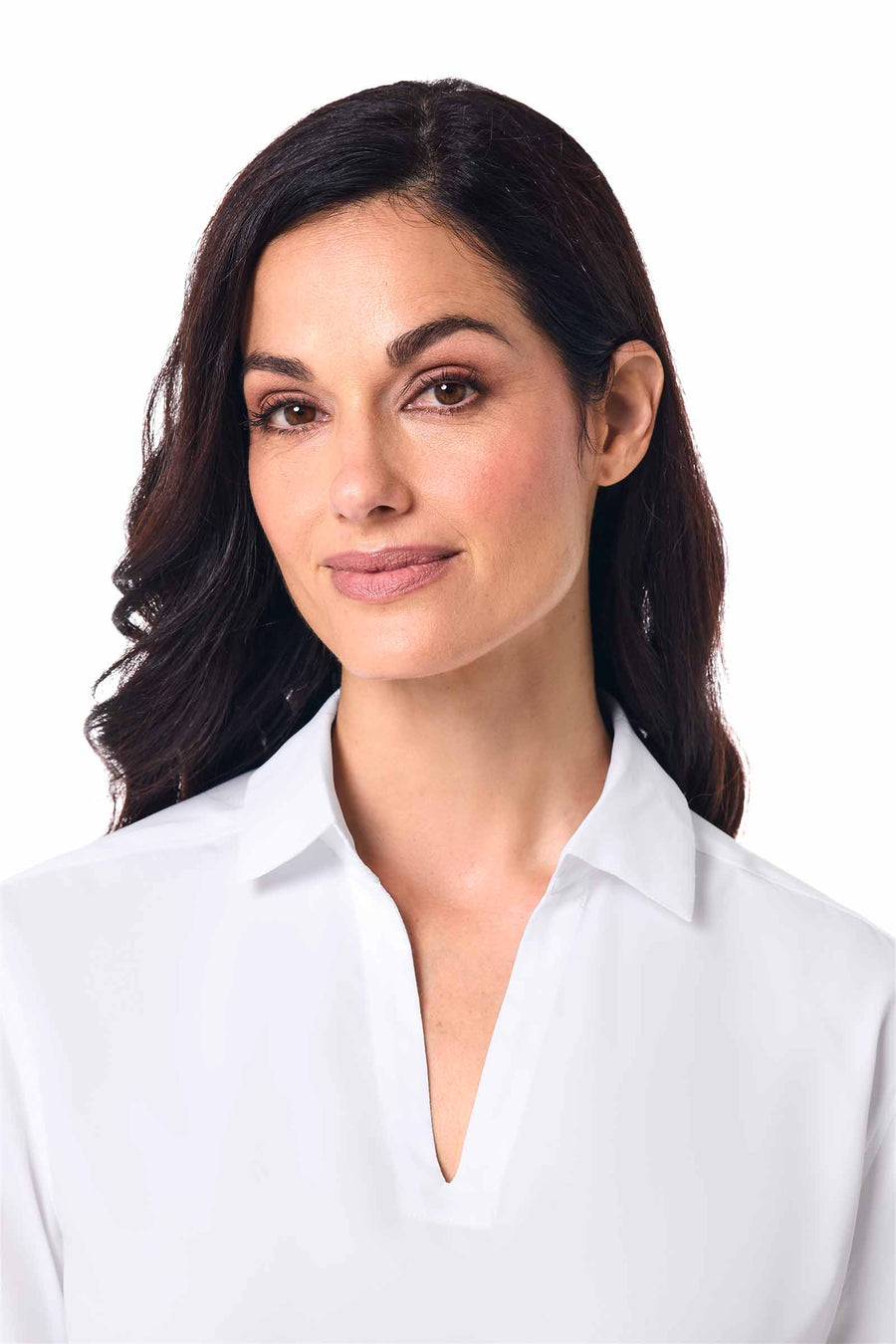 Koesta | Women's Cover-Up Pull Over Shirt with Pockets | White