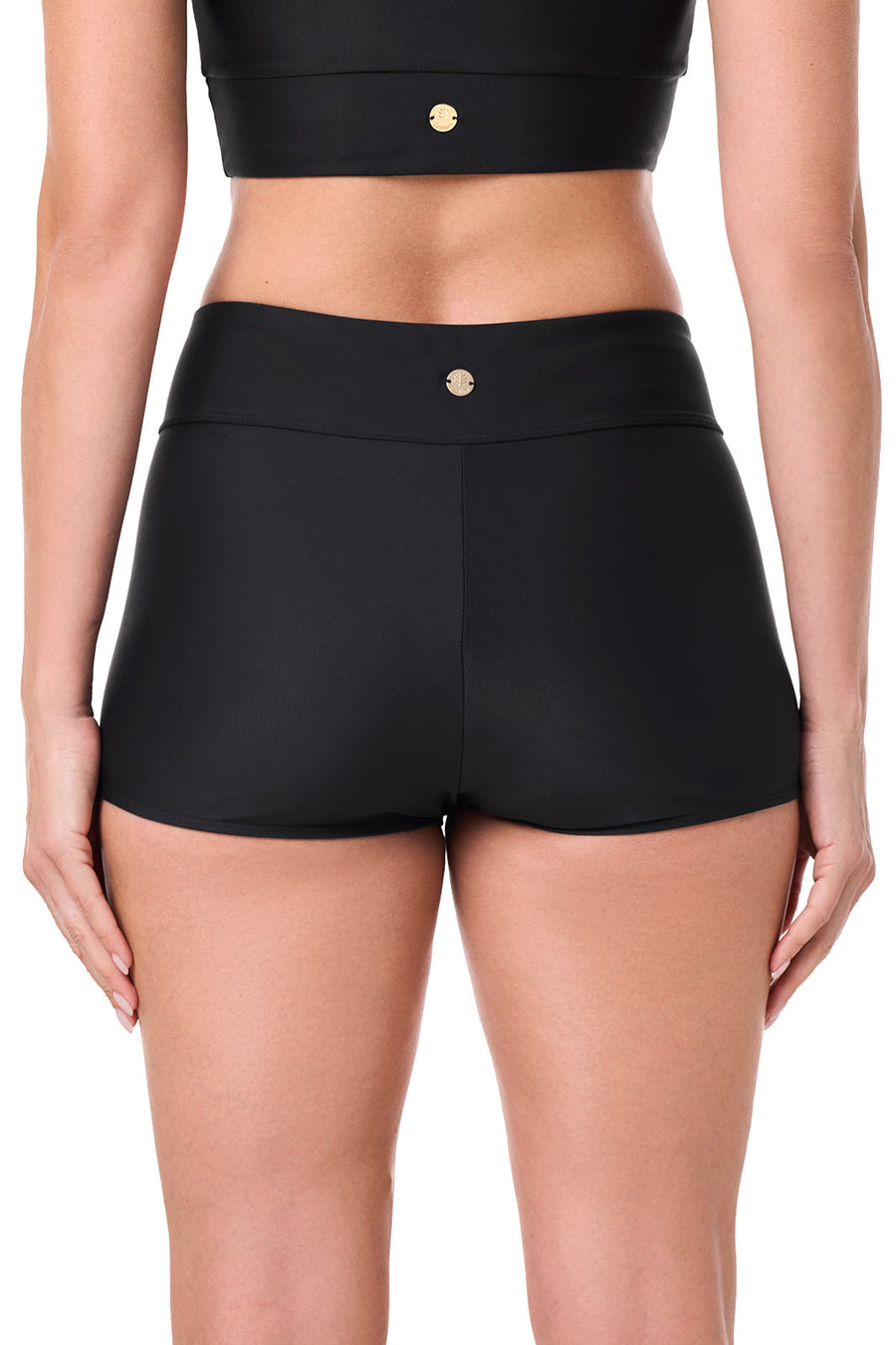 Women's Bayshore Ruched Swim Shorts | Black