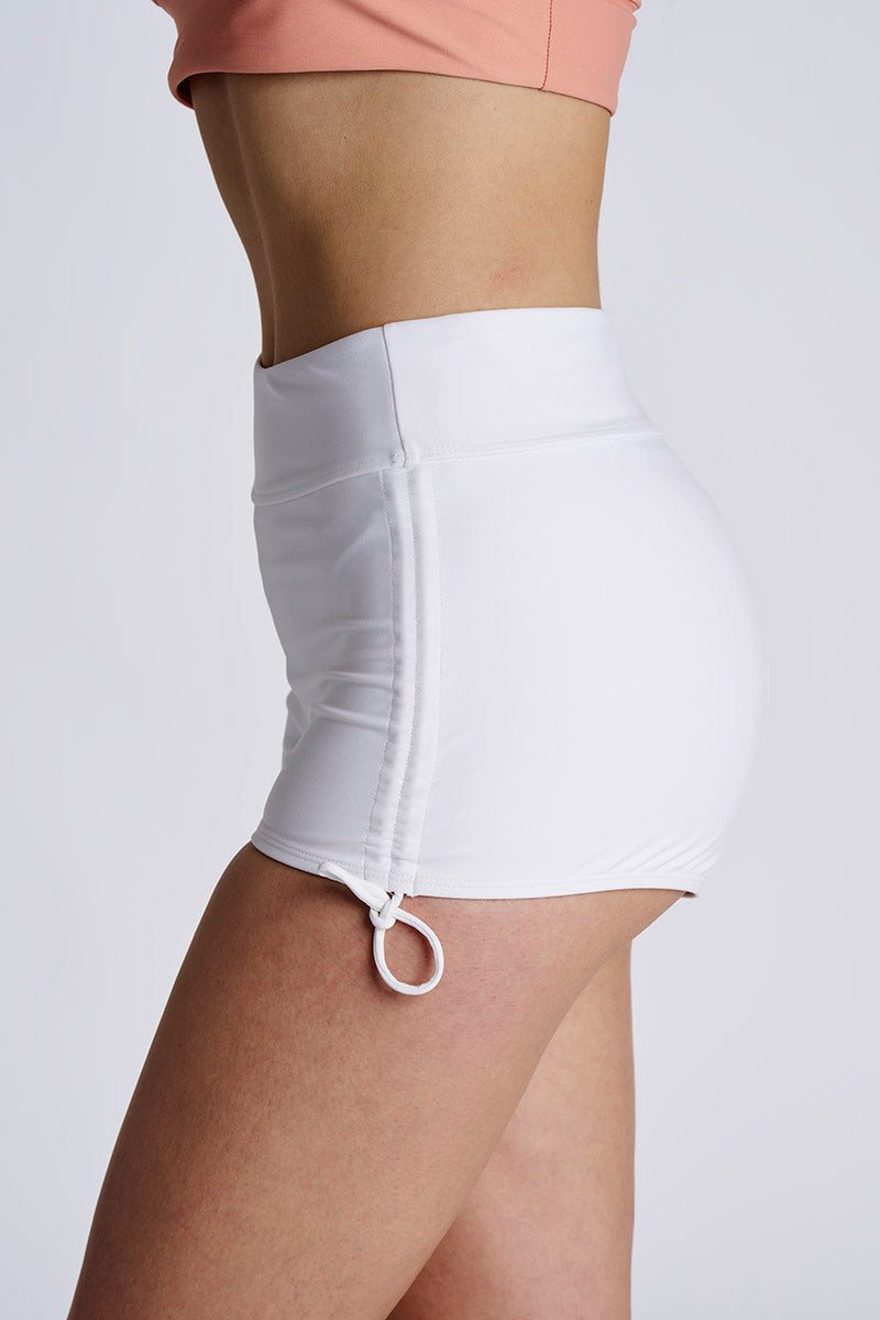 Women's Bayshore Ruched Swim Shorts | White