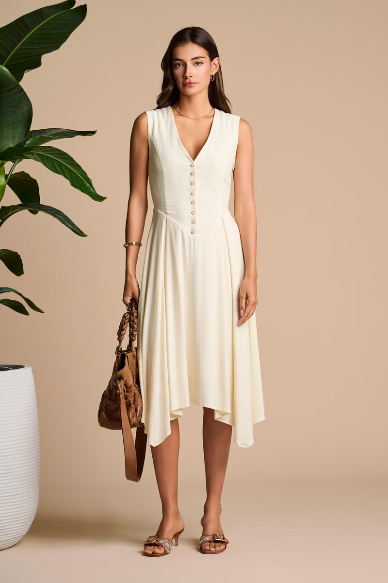 Monroe 2.0 Midi Dress | Vanilla