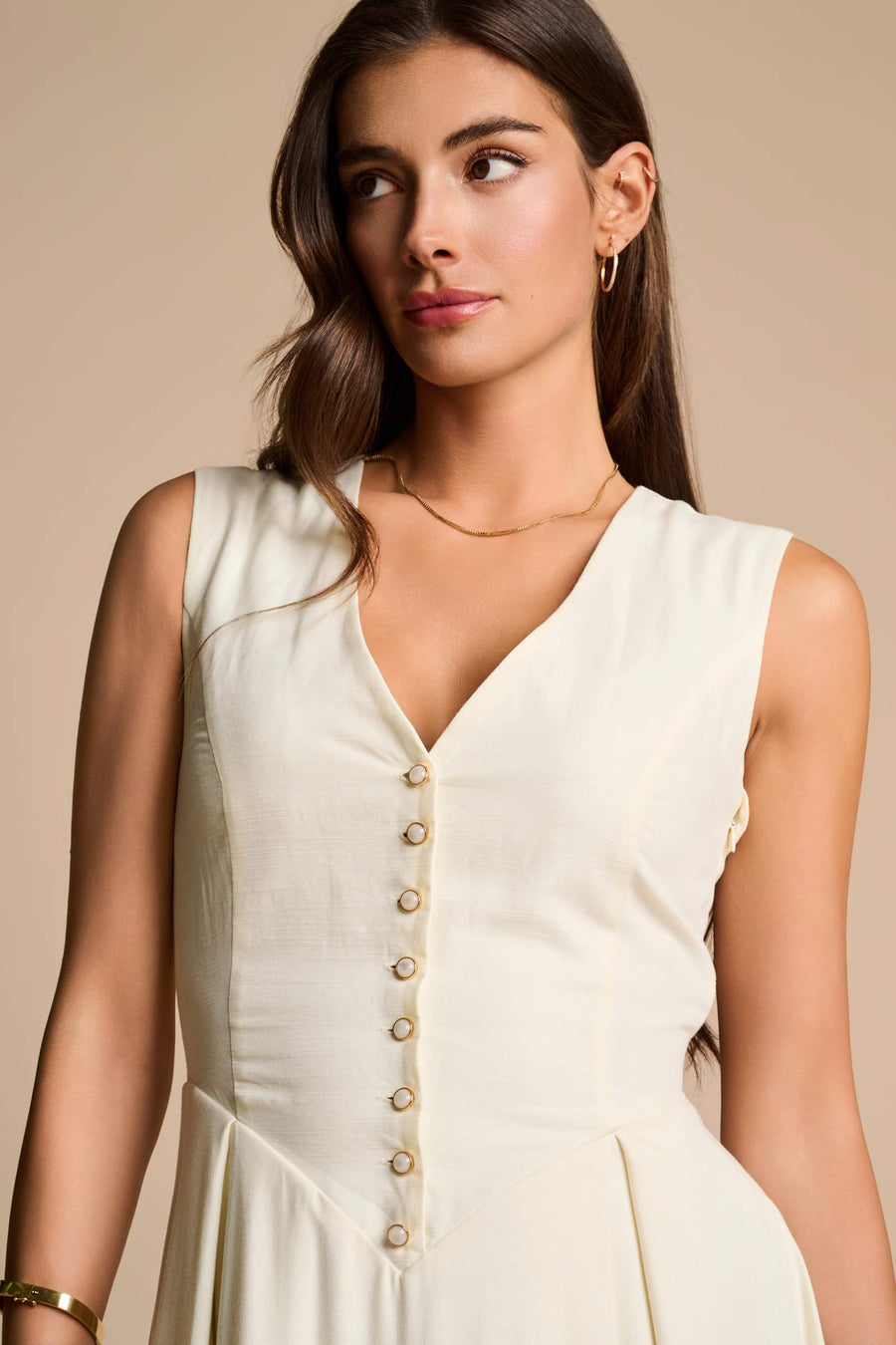 Monroe 2.0 Midi Dress | Vanilla