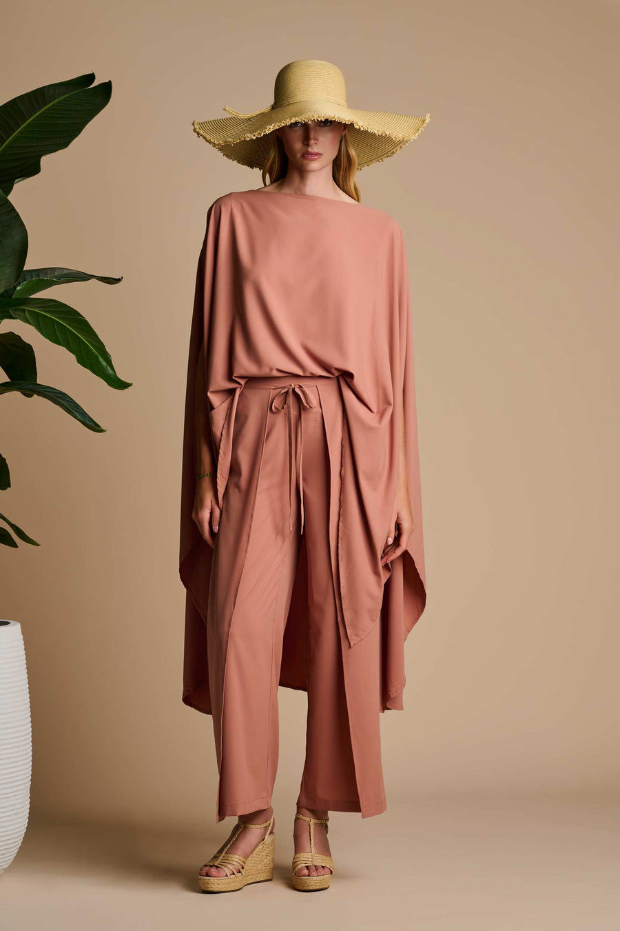 Hydra Tie Pants | Mocha Mousse