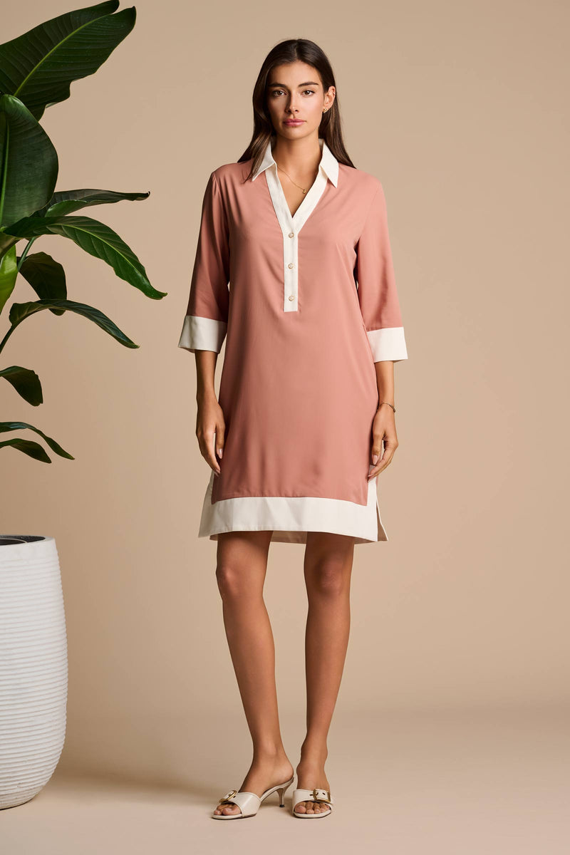 Icaria Tunic Dress | Mocha Mousse