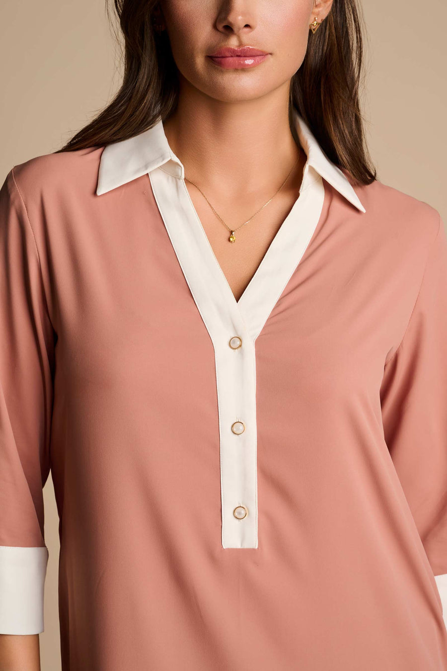 Icaria Tunic Dress | Mocha Mousse