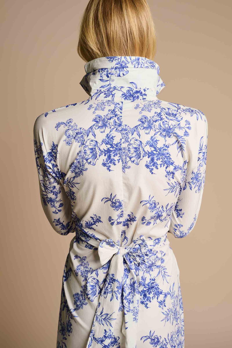 Captiva | The 2.0 Shirt Dress | Vanilla China Blue Damask