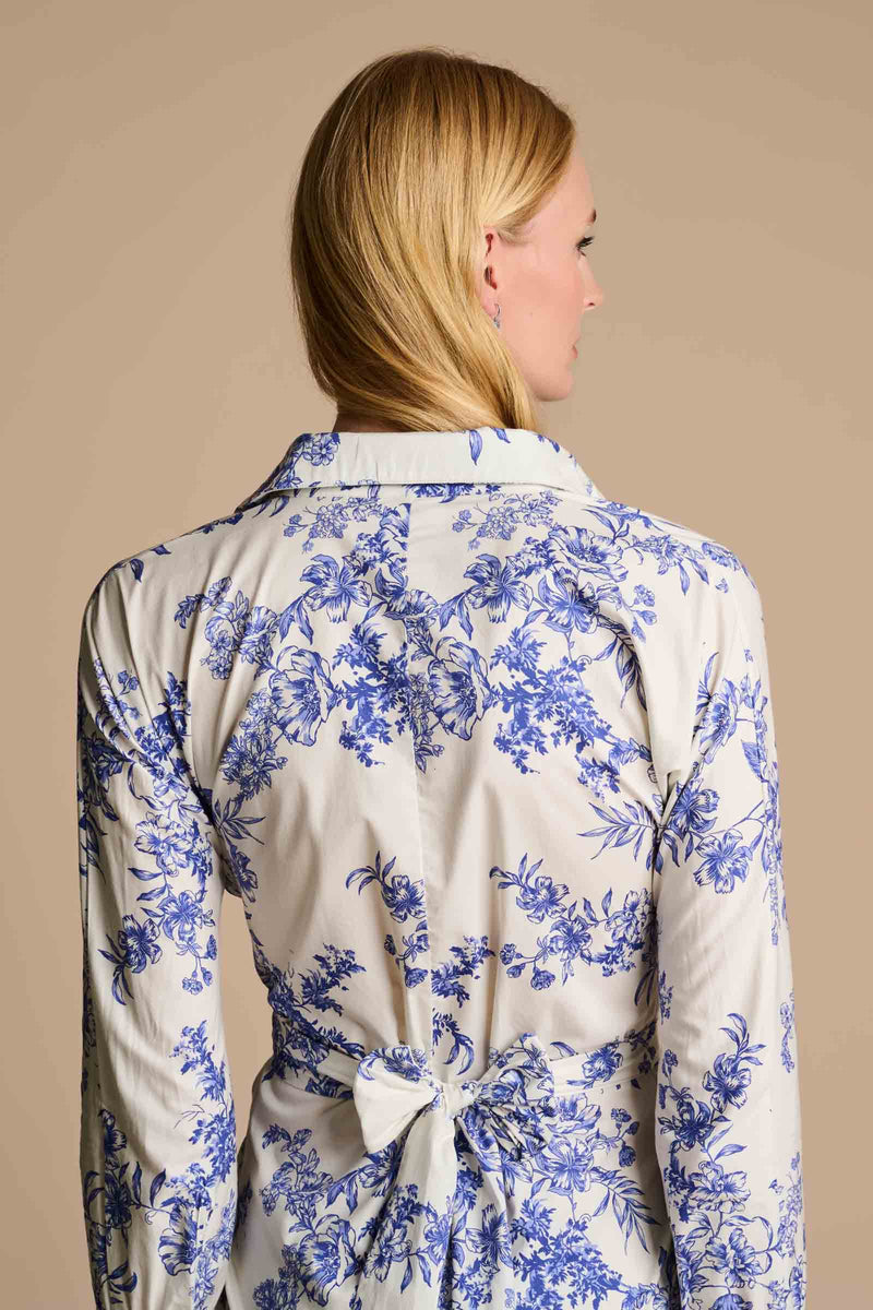 Captiva | The 2.0 Shirt Dress | Vanilla China Blue Damask