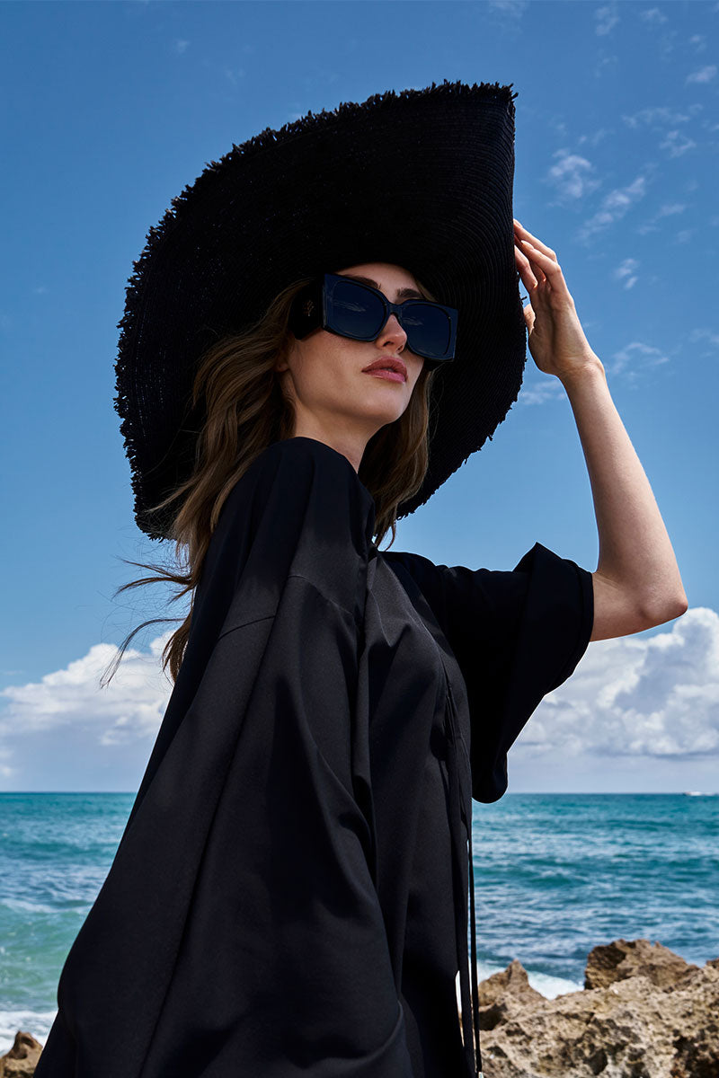 Montauk Large Brim Sun Hat | Black